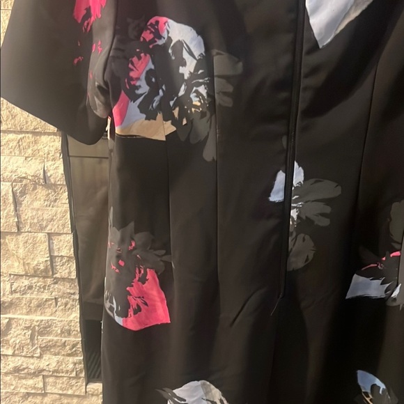 Ellen Tracy size 14Petite Black Floral Print Party dress - Picture 9 of 13